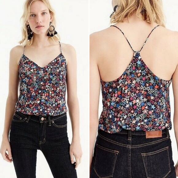 J Crew Carrie Cami Kaleidoscope Star
Tank Top Y-back black H6568 - Picture 1 of 11
